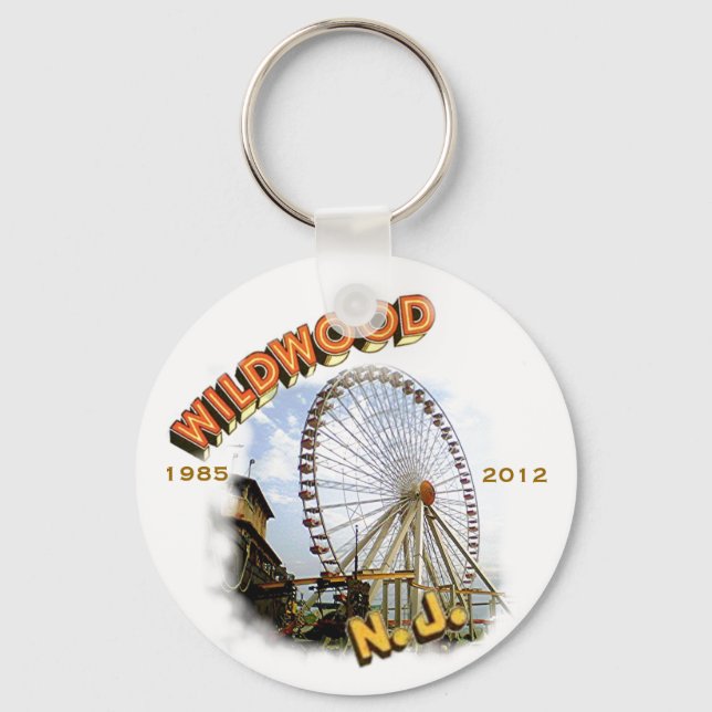 Wildwood, New Jersey Ferris Wheel Key Ring (Front)