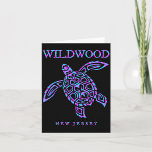 Wildwood New Jersey Sea Turtle Beach Vacation Men Card