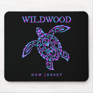 Wildwood New Jersey Sea Turtle Beach Vacation Men Mouse Pad