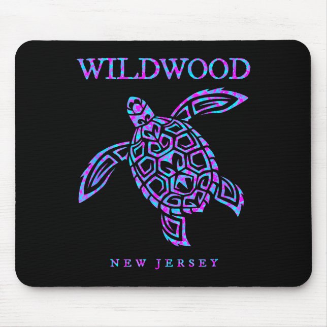 Wildwood New Jersey Sea Turtle Beach Vacation Men  Mouse Pad (Front)