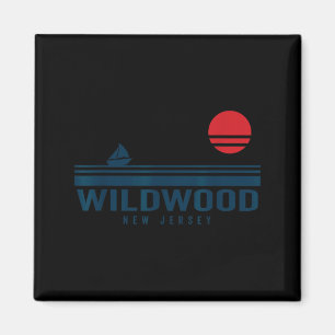 Wildwood New Jersey Sunset Sailboat Sunrise Summer Magnet