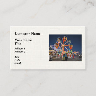 Wildwood NJ – Balloon Race Ride at Night Business Card
