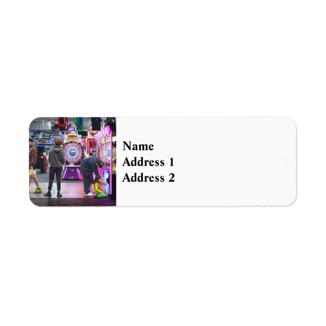 Wildwood NJ Boardwalk Arcade Return Address Label (Front)