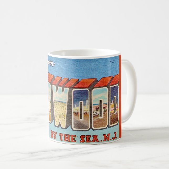 Wildwood NJ Old Postcard Mug (Front Right)
