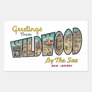 Wildwood NJ Rectangular Sticker