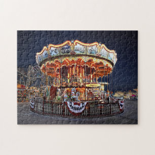 Wildwood NJ – Venetian Carousel at Night Jigsaw Puzzle