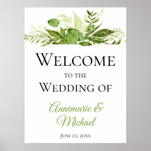 Wildwoods Botanicals Welcome to Our Wedding Poster