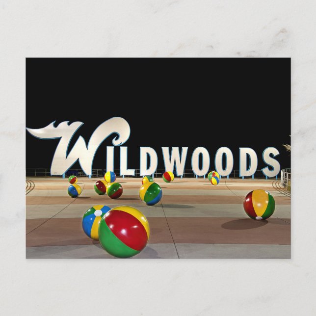 Wildwoods Sign in Wildwood New Jersey Postcard (Front)