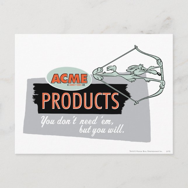 WILE E. COYOTE™ Acme Products 9 Postcard (Front)