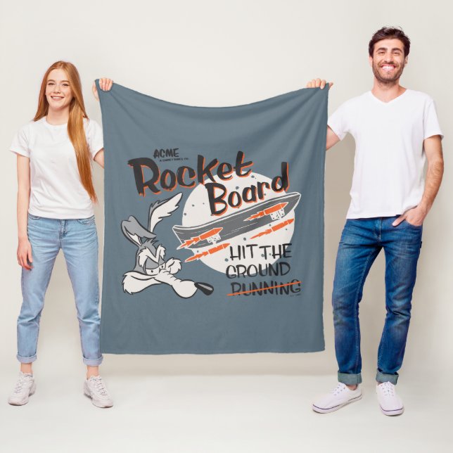 WILE E. COYOTE™ ACME Rocket Board Fleece Blanket (In Situ)