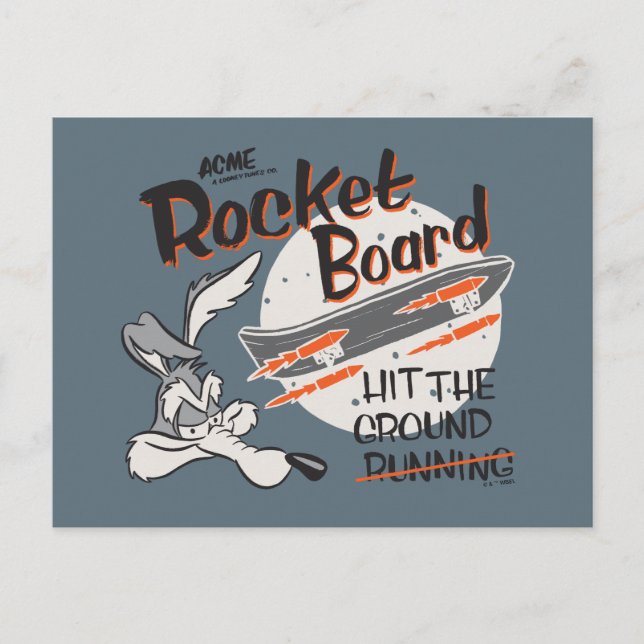 WILE E. COYOTE™ ACME Rocket Board Postcard (Front)
