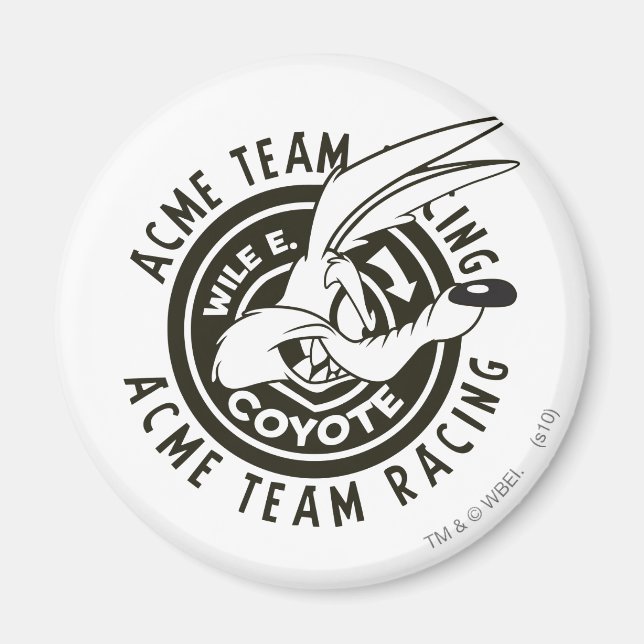 WILE E. COYOTE™ Acme Team Racing B/W Magnet (Front)