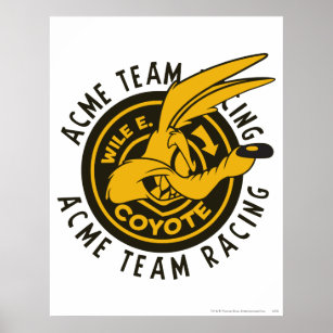 Wile E. Coyote Acme Team Racing Poster