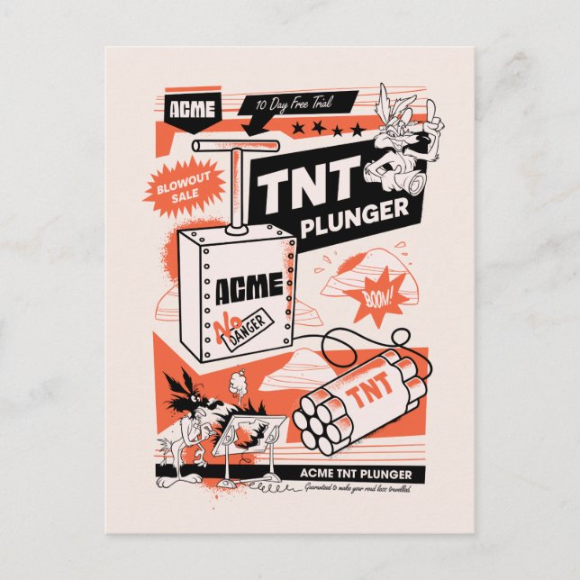 WILE E. COYOTE™ | ACME TNT Dynamite Plunger Postcard (Front)