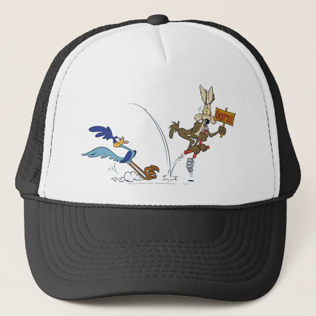 WILE E. COYOTE™ and ROAD RUNNER™ Pogo Stick Trucker Hat (Front)