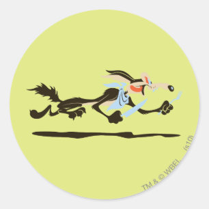 WILE E. COYOTE™ Chasing dinner Classic Round Sticker