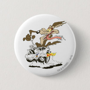WILE E. COYOTE™ Crazy Driver 6 Cm Round Badge