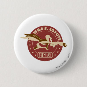Wile E. Coyote Genius 6 Cm Round Badge
