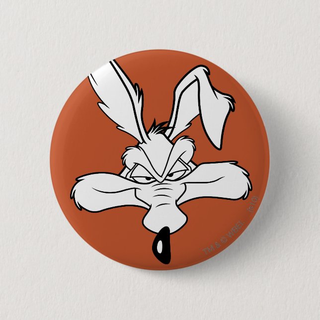 WILE E. COYOTE™ Happy Head Shot 6 Cm Round Badge (Front)