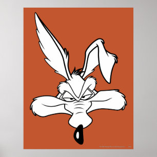 Wile E. Coyote Happy Head Shot Poster