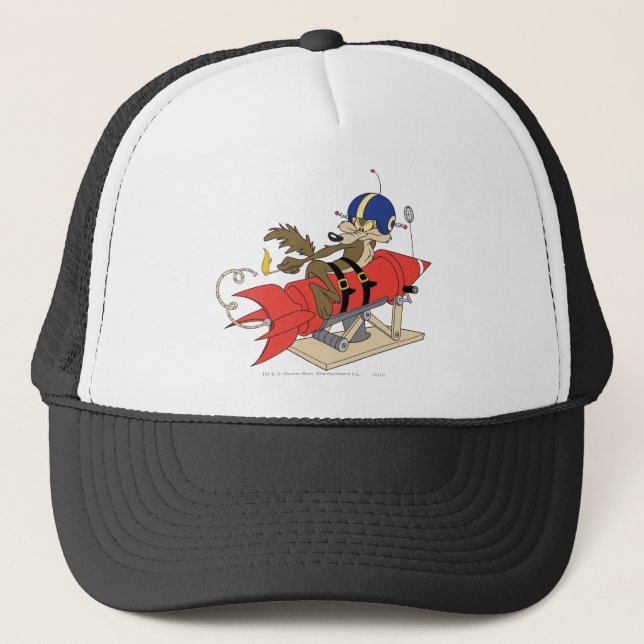 WILE E. COYOTE™ Launching Red Rocket Trucker Hat (Front)
