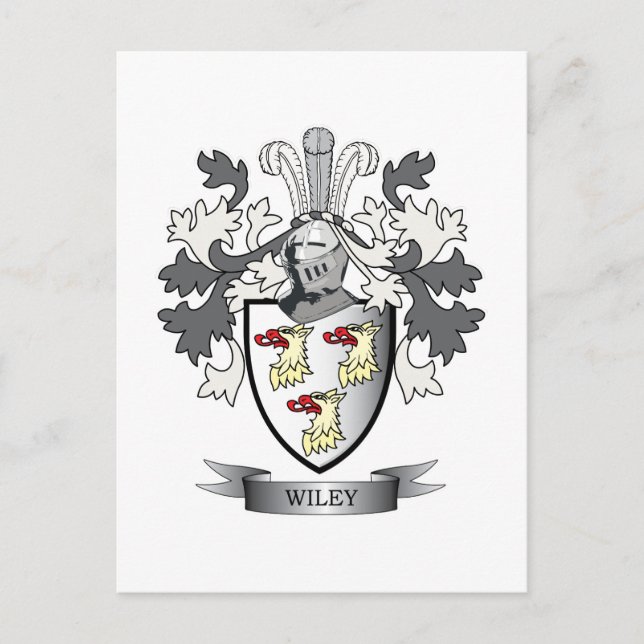 Wiley Family Crest Coat of Arms Postcard (Front)