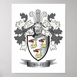 Wiley Family Crest Coat of Arms Poster