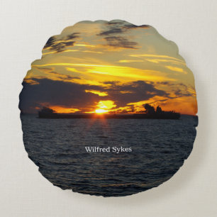 Wilfred Sykes sunset round pillow