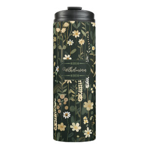 Wilhelmina Dark Daisy Floral Thermal Tumbler