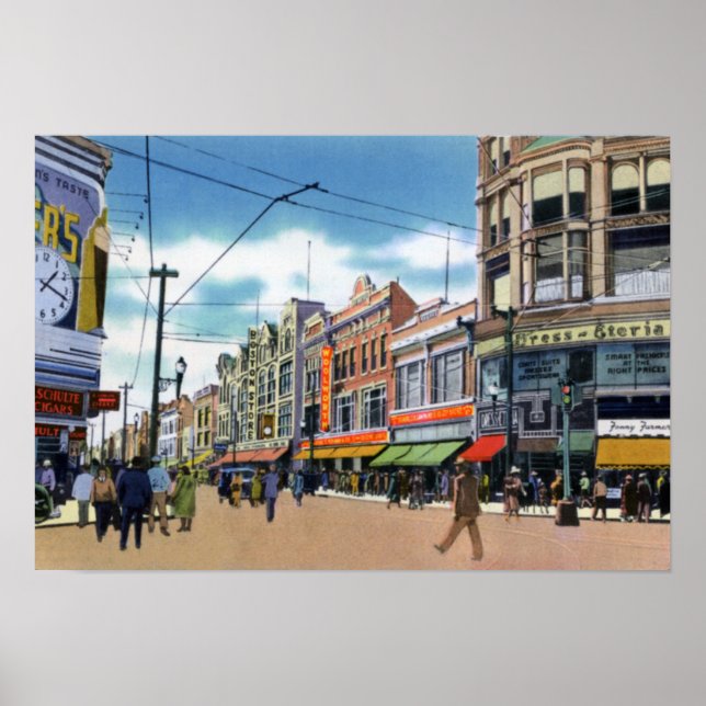 Wilkes Barre Pennsylvania South Main Street Poster (Front)