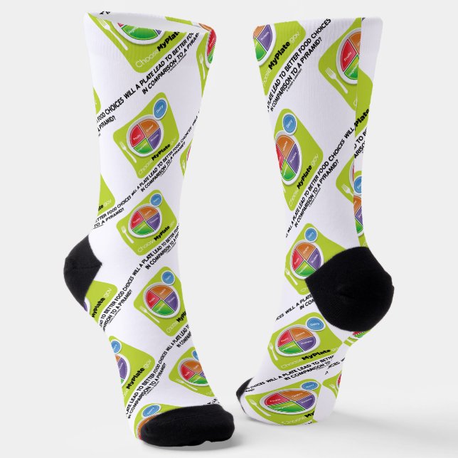 Will A Plate Lead To Better Food Choices Pyramid Socks (Angled)