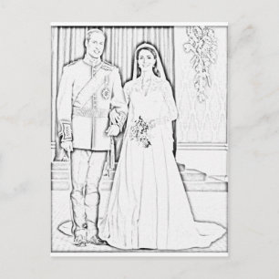 Will and kate wedding postcard