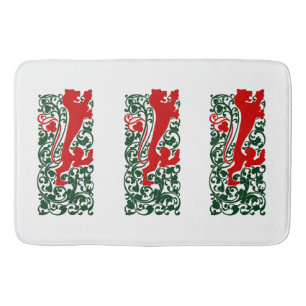 Will Bradley Heraldic Lion Bath Mat