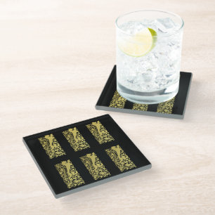 Will Bradley Heraldic Lion Glass Coaster