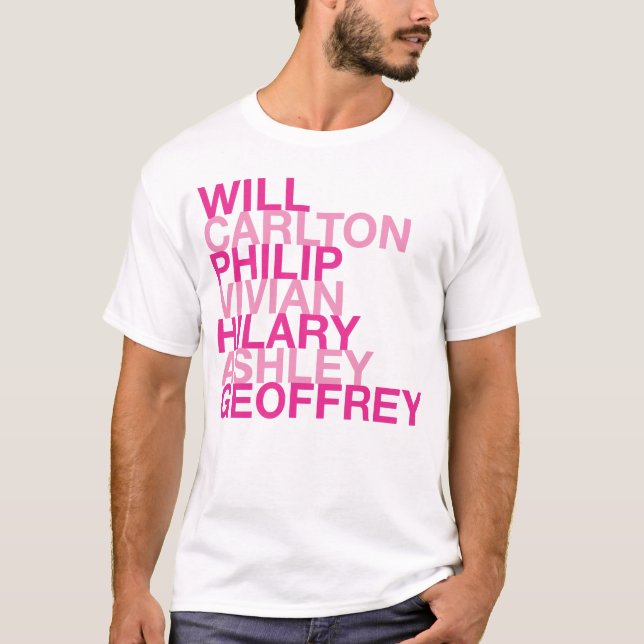 Will Carlton Philip Vivian Hilary Ashley Geoffrey T-Shirt (Front)