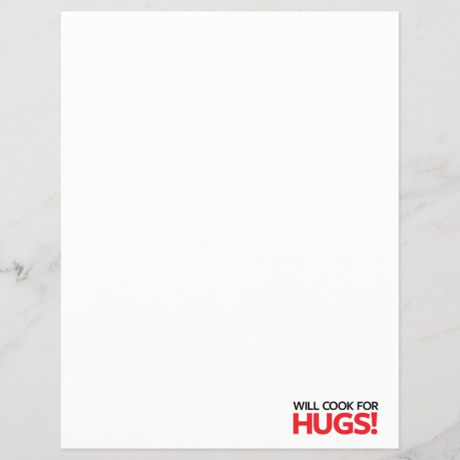 Will Cook for Hugs Flyer (Front)