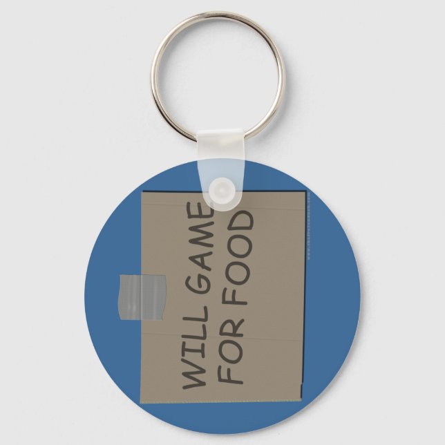 Will Game For Food Key Ring (Front)