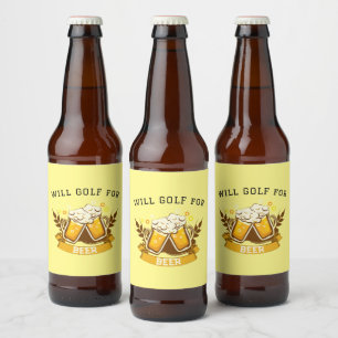 Will GOLF for beer customisable Bottle Label