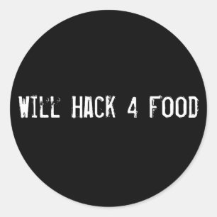 Will Hack 4 Food Classic Round Sticker
