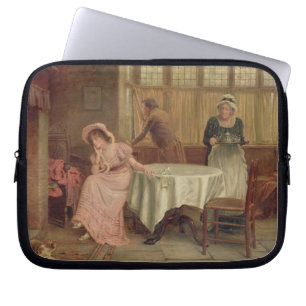 'Will He Come?' (oil on canvas) Laptop Sleeve