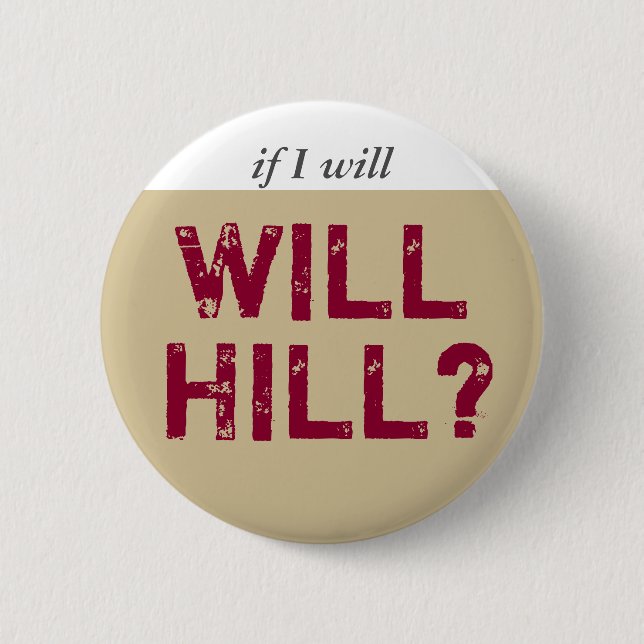 Will Hill grey plum 6 Cm Round Badge (Front)