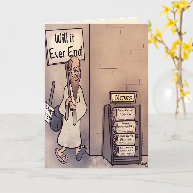 Will It Ever End Greeting Card (Yellow Flower)