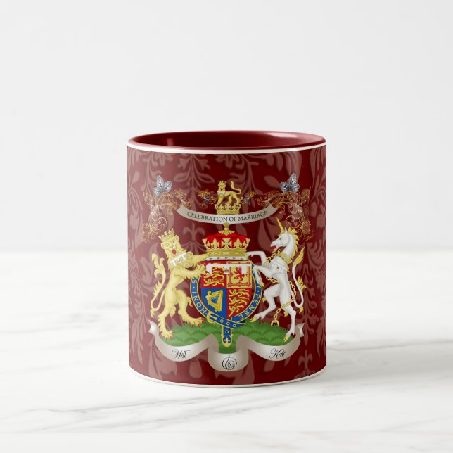 Will+Kate Memorabilia Mugs, customisable colour! Two-Tone Coffee Mug (Center)
