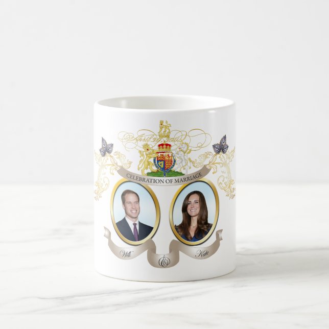 Will+Kate wedding, DIY background colour!! Coffee Mug (Center)