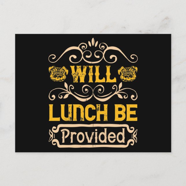 Will Lunch Be Provided Invitation Postcard (Front)