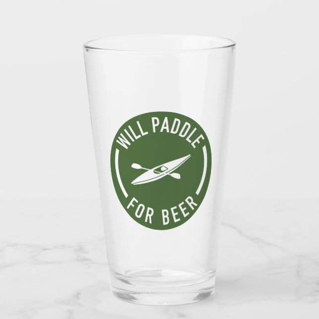 Will Paddle For Beer Glass (Front)