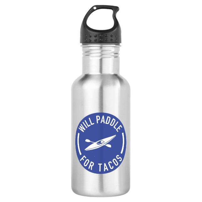 Will Paddle For Tacos 532 Ml Water Bottle (Front)