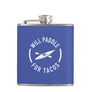 Will Paddle For Tacos Hip Flask