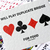 Will Play Duplicate Bridge For Food Card Suits