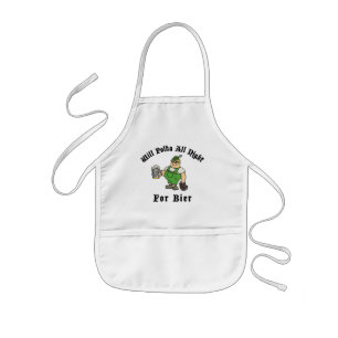 Will Polka All Night For Bier T-Shirt Gift Kids Apron